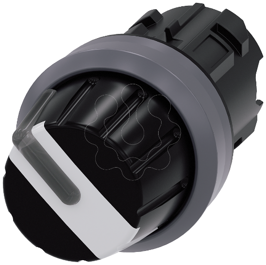 Imagem de Interruptor com manipulo iluminavel, 22 mm, redondo, anel frontal de metal, branco