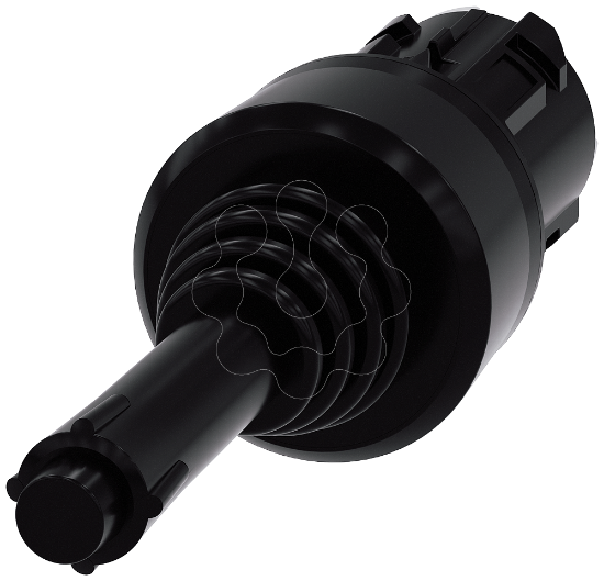 Imagem de Controlador joystick, 22 mm, redondo, plastico, preto, 4 posicoes, tecla com retorno