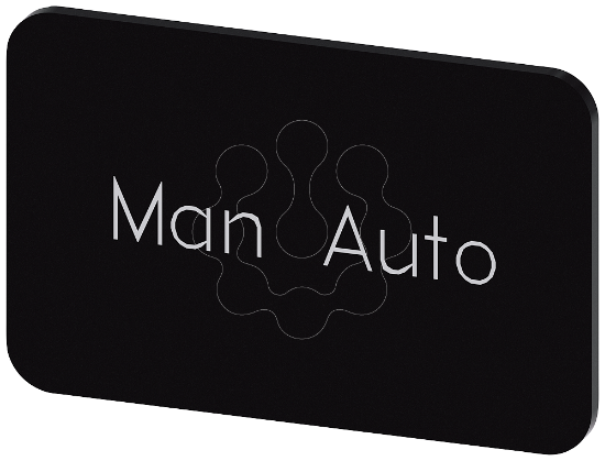 Imagem de Placa de identificacao 17,5x27mm, placa preto, inscricao: MAN Auto