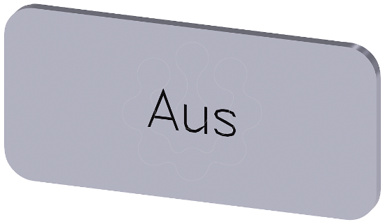 Imagem de Placa de identificacao 12,5x27mm, placa prata, inscricao: Desligado