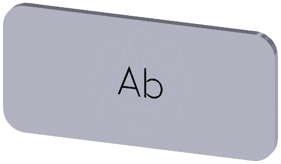 Imagem de Placa de identificacao 12,5x27mm, placa prata, inscricao: Baixo