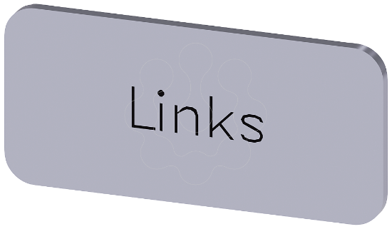 Imagem de Placa de identificacao 12,5x27mm, placa prata, inscricao: Esquerda