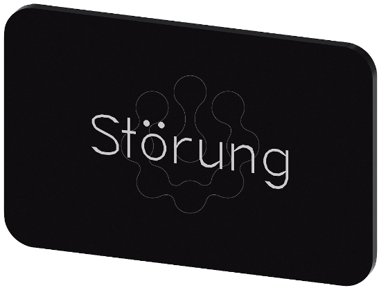 Imagem de Placa de identificacao 17,5x27mm, placa preto, inscricao: Interferencia