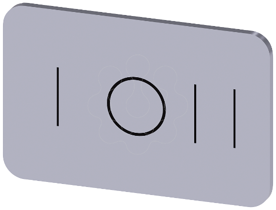 Imagem de Placa de identificacao 17,5x27mm, placa prata, simbolo: I O II