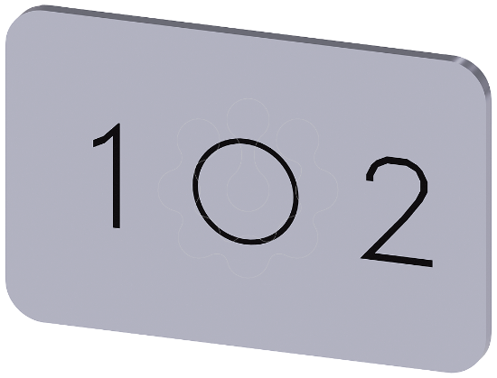 Imagem de Placa de identificacao 17,5x27mm, placa prata, simbolo: 1 O 2