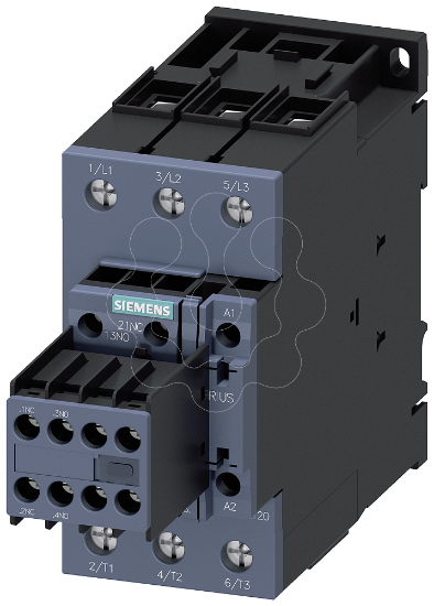 Imagem de Contactor, AC-3e, 50 A/22 kW/400V, 3 polos, AC 24V/50Hz, 2NA+2NF