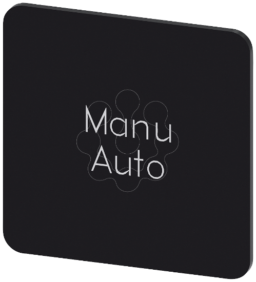 Imagem de Placa de identificacao 27x27mm, placa preto, inscricao: Manu Auto