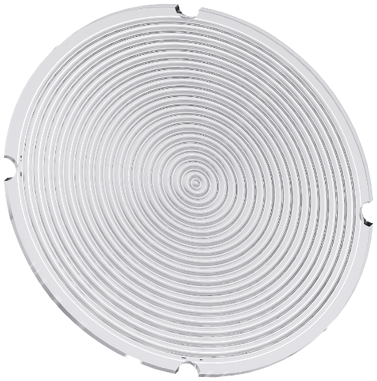 Imagem de Placa embutida para botao de pressao iluminado, redondo, sem inscricao