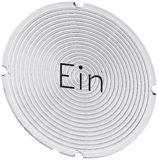 Imagem de Placa embutida para botao de pressao iluminado, redondo, inscricao: Ligado