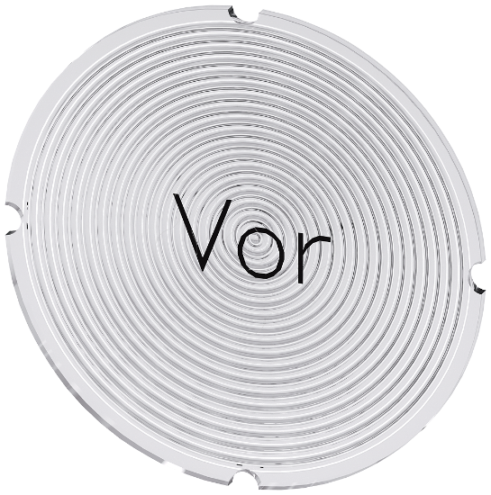 Imagem de Placa embutida para botao de pressao iluminado, redondo, inscricao: Para a frente