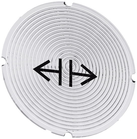 Imagem de Placa embutida para botao de pressao iluminado, redondo, simbolo: soltar