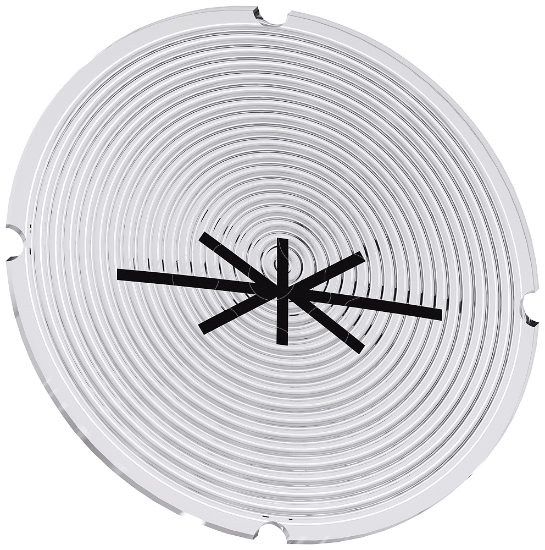 Imagem de Placa embutida para botao de pressao iluminado, redondo, simbolo: Apertar