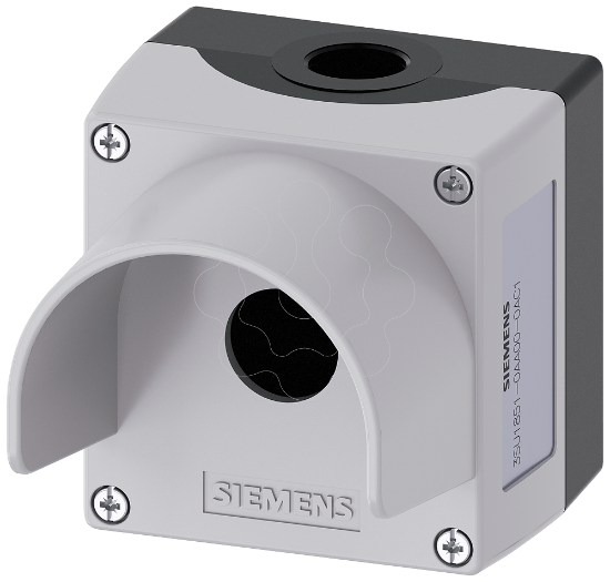 Imagem de Estacao de controlo vazia, 22mm, redonda, metal, cinza, 1 ponto de comando