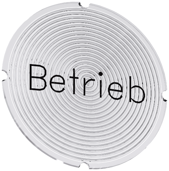 Imagem de Placa embutida para botao de pressao iluminado, redondo, inscricao: Operacao