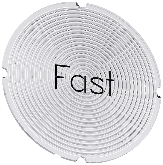 Imagem de Placa embutida para botao de pressao iluminado, redondo, inscricao: Fast