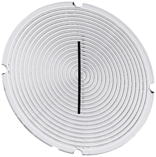 Imagem de Placa embutida para botao de pressao iluminado, redondo, simbolo: I