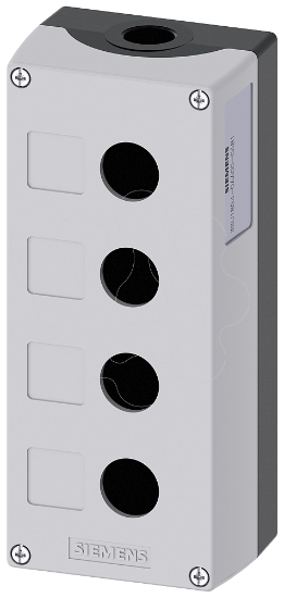 Imagem de Estacao de controlo vazia, 22mm, redonda, metal, cinza, 4 pontos de comando