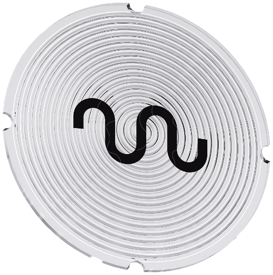 Imagem de Placa embutida para botao de pressao iluminado, redondo, simbolo: Marcha rapida