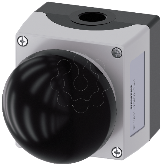 Imagem de Estacao de controlo paragem emergencia 22mm, metal, parte superior cinza