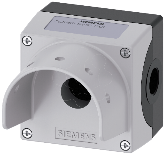 Imagem de Estacao de controlo vazia, 22mm, redonda, metal, cinza, 1 ponto de comando