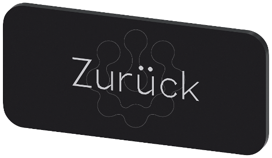 Imagem de Placa de identificacao 12,5x27mm, placa preto, inscricao: Para tras