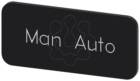 Imagem de Placa de identificacao 12,5x27mm, placa preto, inscricao: MAN Auto