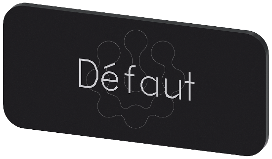 Imagem de Placa de identificacao 12,5x27mm, placa preto, inscricao: DEFAULT