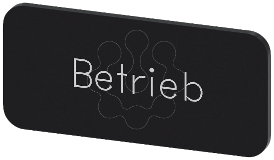 Imagem de Placa de identificacao 12,5x27mm, placa preto, inscricao: Operacao