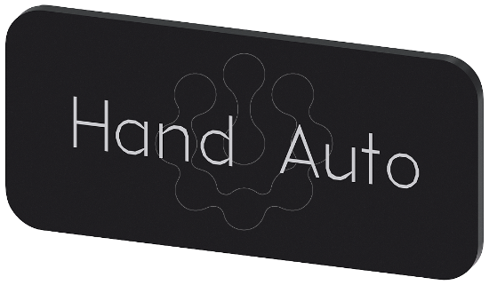 Imagem de Placa de identificacao 12,5x27mm, placa preto, inscricao: Manual Auto