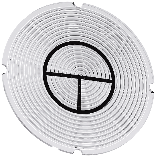 Imagem de Placa embutida para botao de pressao iluminado, redondo, simbolo: Ligado-desligado, tecla com retorno