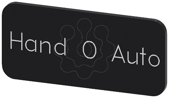 Imagem de Placa de identificacao 12,5x27mm, placa preto, inscricao: Manual O Auto