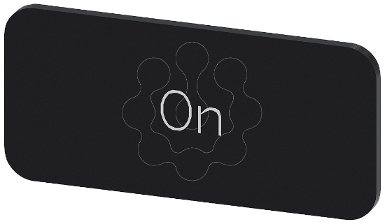 Imagem de Placa de identificacao 12,5x27mm, placa preto, inscricao: On