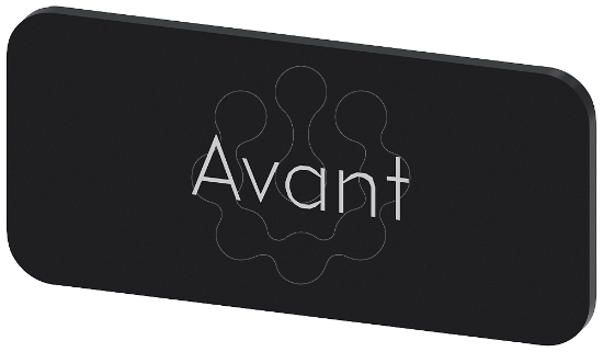 Imagem de Placa de identificacao 12,5x27mm, placa preto, inscricao: AVANT