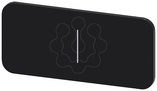 Imagem de Placa de identificacao 12,5x27mm, placa preto, simbolo: I