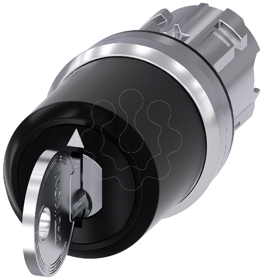 Imagem de Interruptor de chave IKON, 22mm, redondo, metal, alto brilho