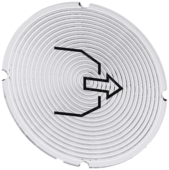 Imagem de Placa embutida para botao de pressao iluminado, redondo, simbolo: Sopragem