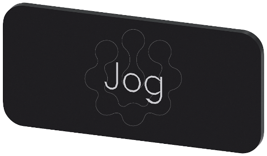 Imagem de Placa de identificacao 12,5x27mm, placa preto, inscricao: JOG