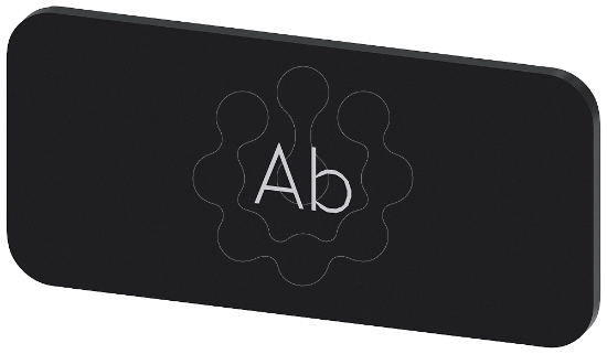 Imagem de Placa de identificacao 12,5x27mm, placa preto, inscricao: Baixo