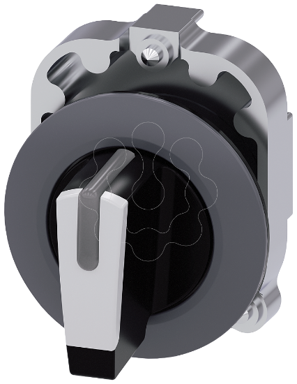 Imagem de Interruptor com manipulo, iluminavel, 30 mm, redondo, metal, mate, branco