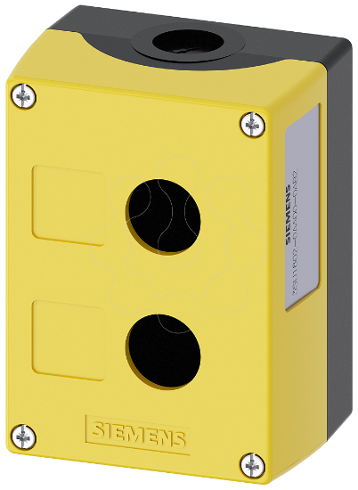 Imagem de Estacao de controlo vazia, 22mm, redonda, plastico, amarelo, 2 pontos de comando