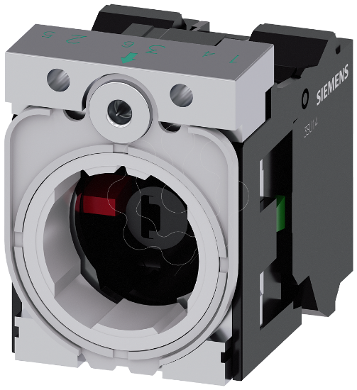 Imagem de Suporte para 3 modulos, plastico/metal, 1NA, 1NF, modulo LED, vermelho, CA/CC 24 V