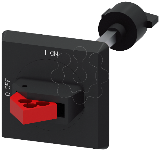 Imagem de Acionamento giratorio do acoplamento da porta IP64 para chave de potencia, S00..S3 130mm