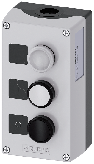 Imagem de Botoneira, 22mm, redonda, botao de pressao branco