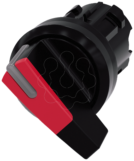 Imagem de Interruptor com manipulo, iluminavel, 22mm, redondo, 2 posicoes, vermelho