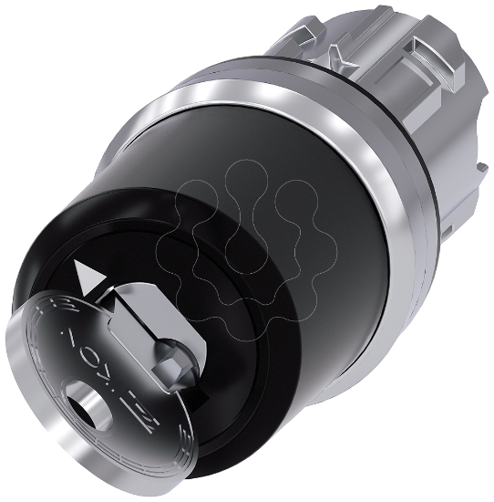 Imagem de Interruptor de chave IKON, 22mm, redondo, metal, alto brilho