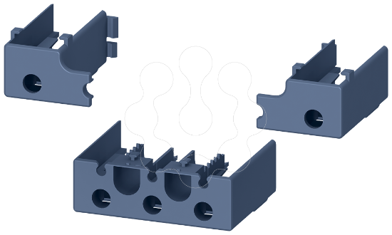 Imagem de Cobertura para bornes para terminal com moldura para contator e rele de sobrecarga S3, de 4 polos