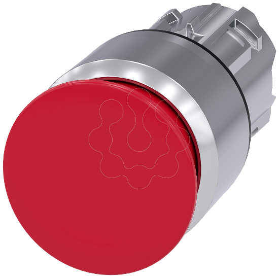 Imagem de Botao cogumelo, 22mm, redondo, metal, brilhante, vermelho, 30mm