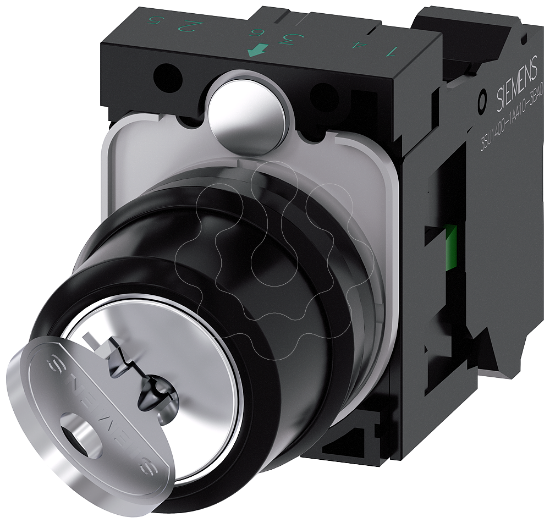 Imagem de Interruptor de chave RONIS, 22mm, redondo, plastico, retirada da chave O+I, 1NA