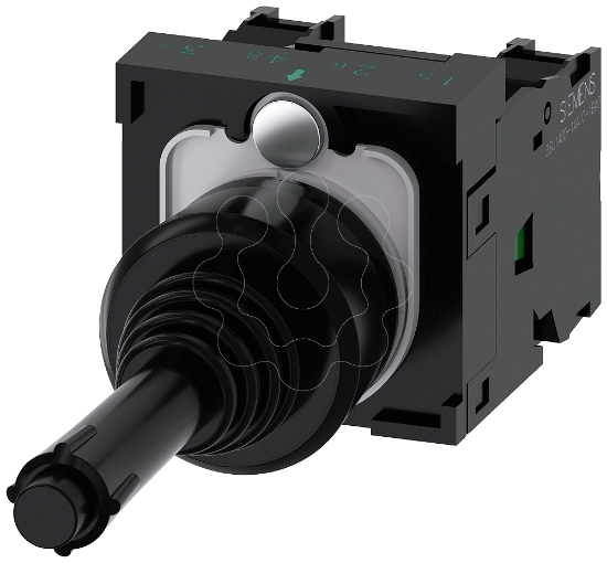 Imagem de Controlador Joystick, 22 mm, redondo, plastico, preto, 2 posicoes, vertical