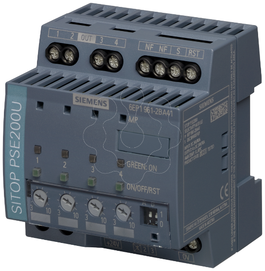 Imagem de Mod. seletiv. SITOP PSE200U, CC 24 V/4 x 3 ... 10 A com mens. canal individual